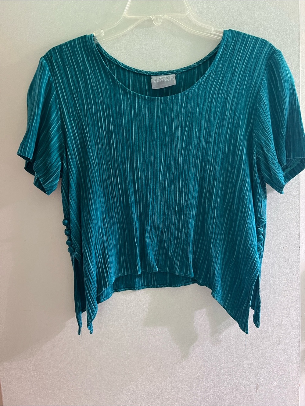 Dress Rabbit Rabbit Rabbit Designs Teal Pleated 2-Piece Short-Sleeve (Tank Dress - Picture 7 of 8